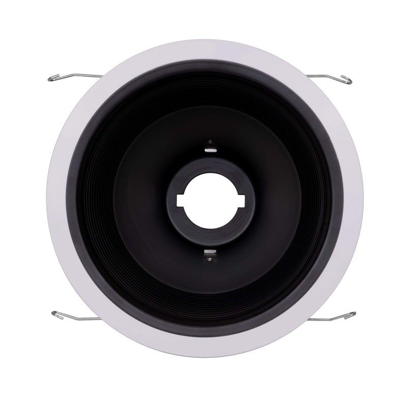 NICOR Lighting 6 inch Black Cone Baffle Trim with White Trim Ring, Fits 6 inch Housings (17551A) - Image 3
